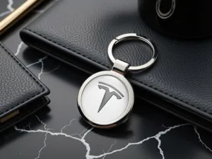 Tesla Porte-clés Personnalisés Brillants Métal Élégant X